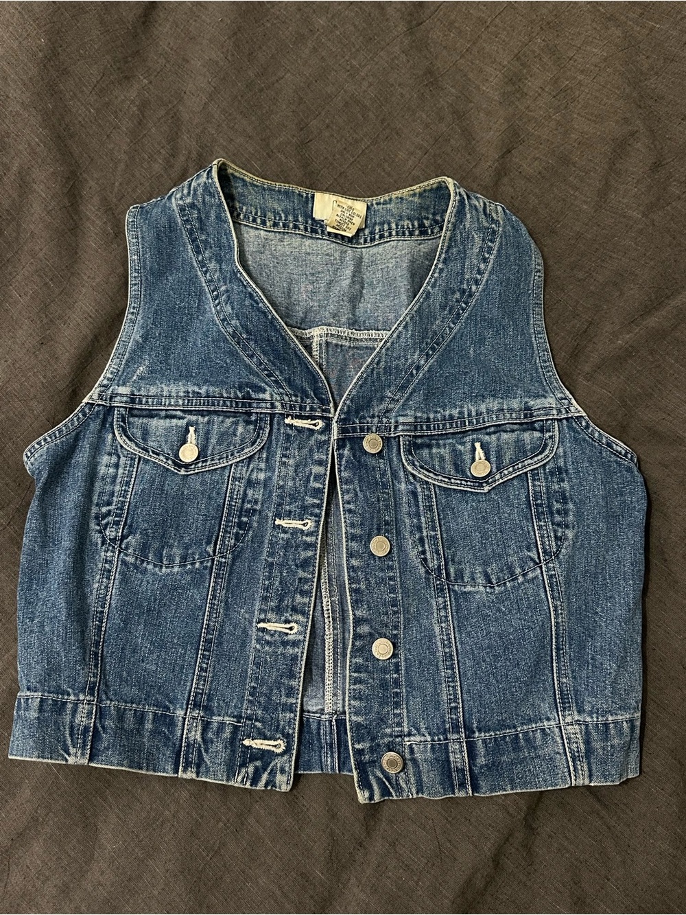 Vintage Cap Classic Blue Denim Vest